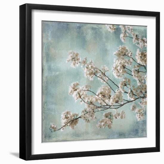 Aqua Blossoms I-John Seba-Framed Premium Giclee Print