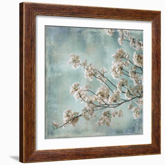 Aqua Blossoms I-John Seba-Framed Art Print