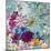 Aqua Brown Background Floral-Megan Aroon Duncanson-Mounted Giclee Print