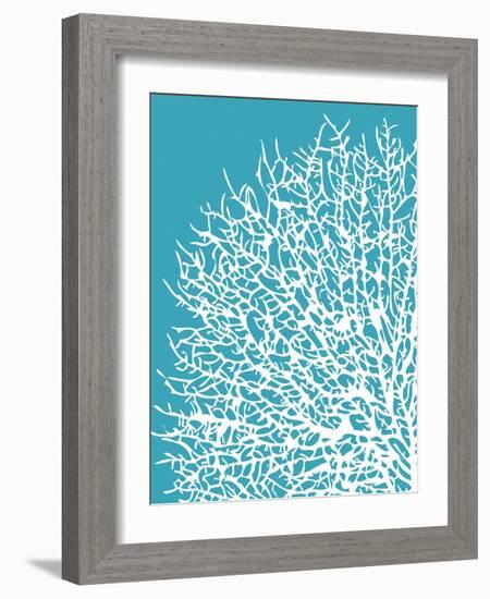 Aqua Coral I-Sabine Berg-Framed Art Print