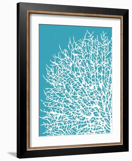 Aqua Coral I-Sabine Berg-Framed Art Print