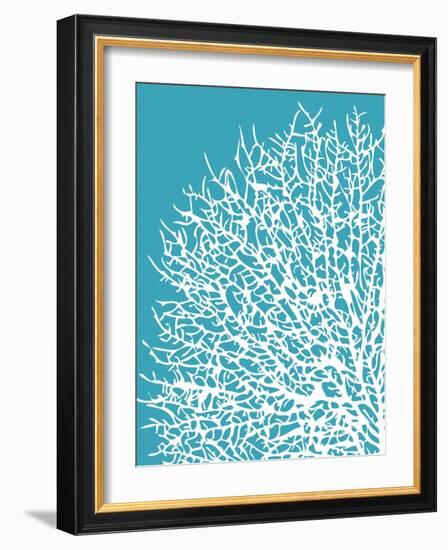 Aqua Coral I-Sabine Berg-Framed Art Print