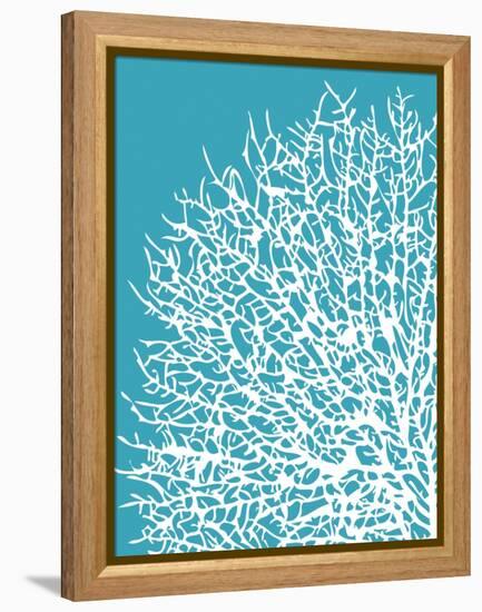 Aqua Coral I-Sabine Berg-Framed Stretched Canvas