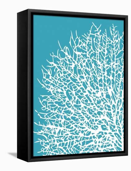Aqua Coral I-Sabine Berg-Framed Stretched Canvas