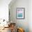 Aqua Dolphin-Alixandra Mullins-Framed Art Print displayed on a wall