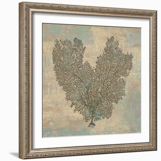 Aqua Fan Coral-Caroline Kelly-Framed Art Print