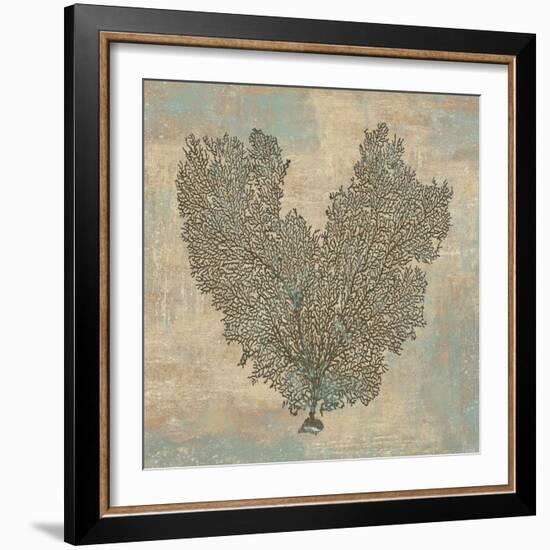 Aqua Fan Coral-Caroline Kelly-Framed Art Print