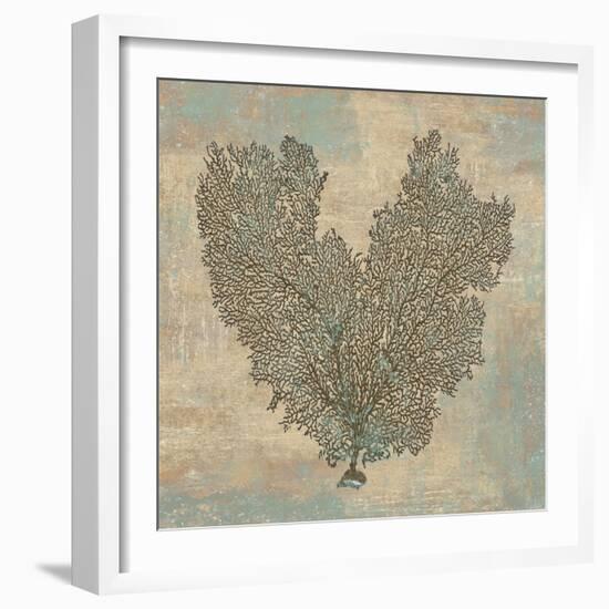 Aqua Fan Coral-Caroline Kelly-Framed Art Print