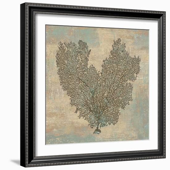 Aqua Fan Coral-Caroline Kelly-Framed Art Print