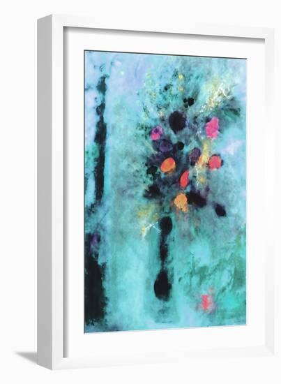 Aqua Fantasy Floral-Ruth Palmer-Framed Art Print