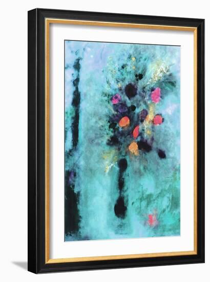 Aqua Fantasy Floral-Ruth Palmer-Framed Art Print