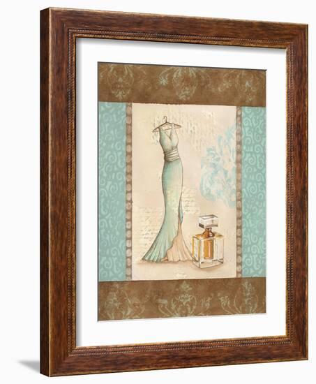 Aqua Fashion I-Sophie Devereux-Framed Art Print