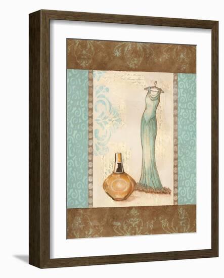 Aqua Fashion II-Sophie Devereux-Framed Art Print