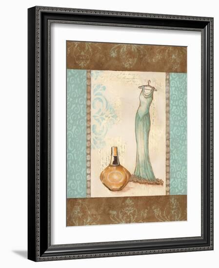 Aqua Fashion II-Sophie Devereux-Framed Art Print