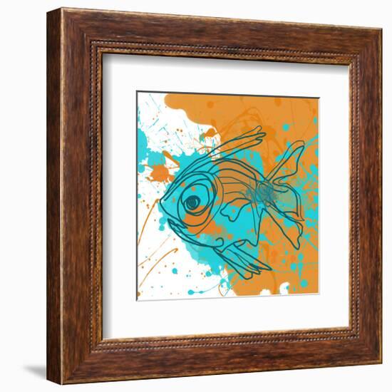 Aqua Fish-Irena Orlov-Framed Premium Giclee Print