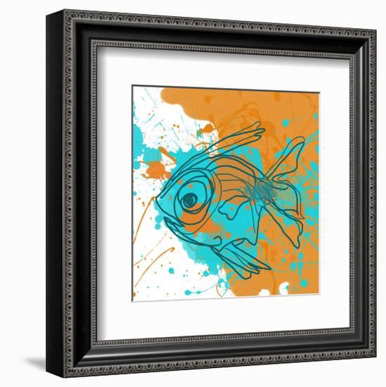 Aqua Fish-Irena Orlov-Framed Premium Giclee Print