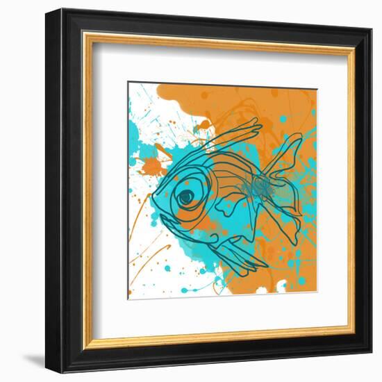 Aqua Fish-Irena Orlov-Framed Premium Giclee Print