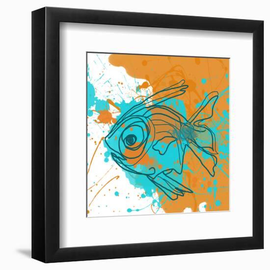 Aqua Fish-Irena Orlov-Framed Premium Giclee Print