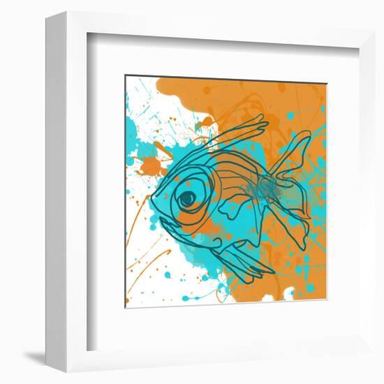 Aqua Fish-Irena Orlov-Framed Premium Giclee Print