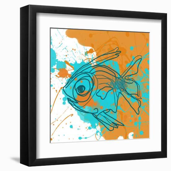 Aqua Fish-Irena Orlov-Framed Art Print