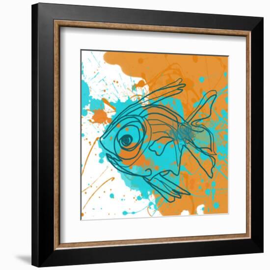 Aqua Fish-Irena Orlov-Framed Art Print