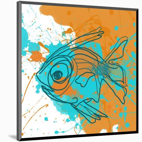 Aqua Fish-Irena Orlov-Mounted Art Print