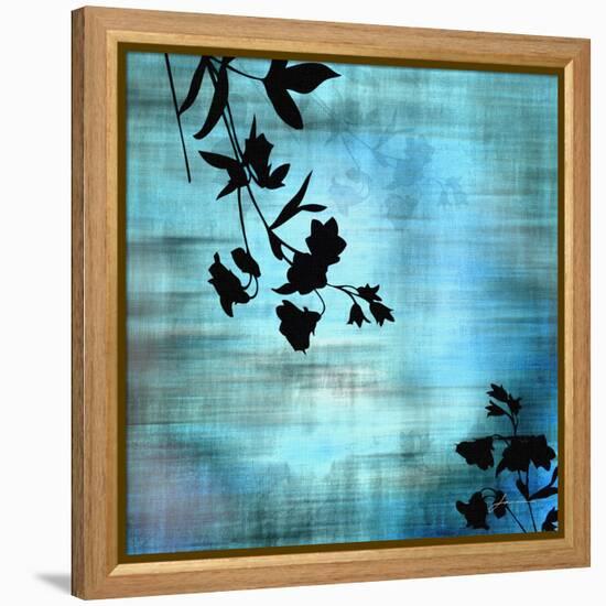 Aqua Floral II-James Burghardt-Framed Stretched Canvas