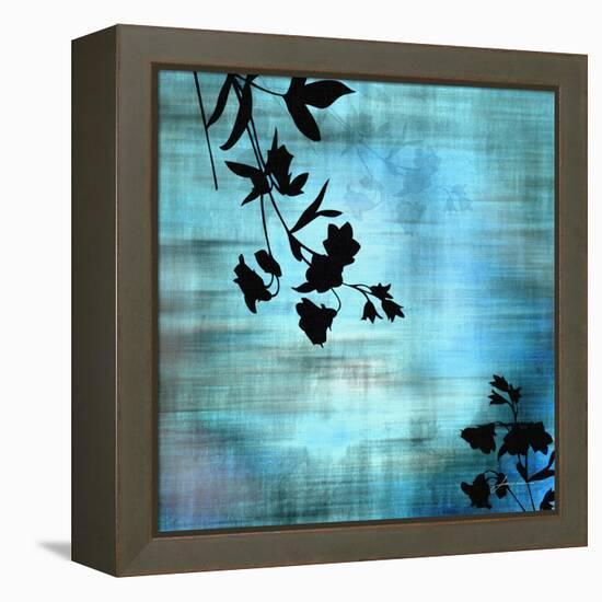 Aqua Floral II-James Burghardt-Framed Stretched Canvas