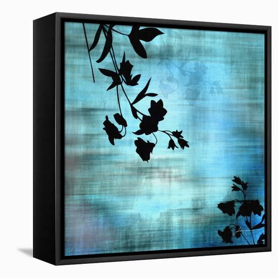 Aqua Floral II-James Burghardt-Framed Stretched Canvas