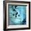 Aqua Floral II-James Burghardt-Framed Art Print