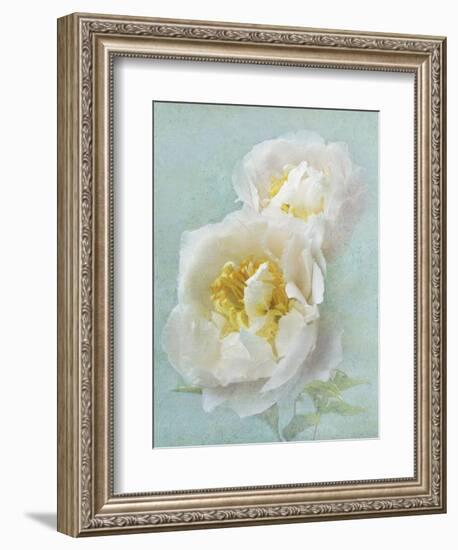 Aqua Floral III-Amy Melious-Framed Art Print