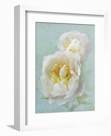 Aqua Floral III-Amy Melious-Framed Art Print