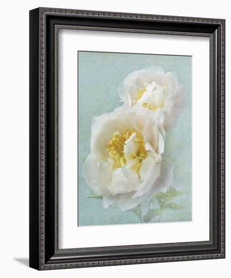 Aqua Floral III-Amy Melious-Framed Art Print