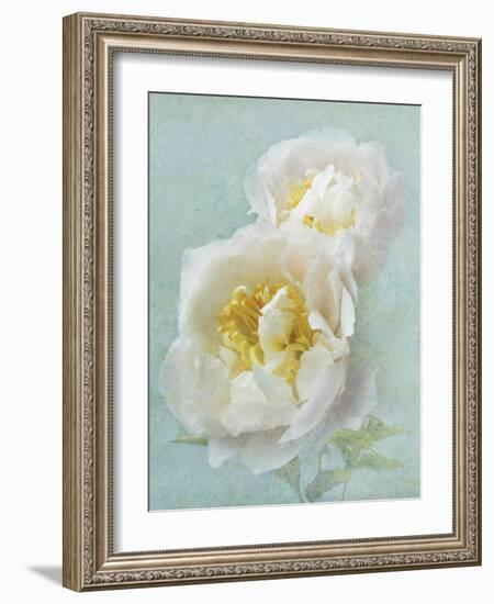 Aqua Floral III-Amy Melious-Framed Art Print