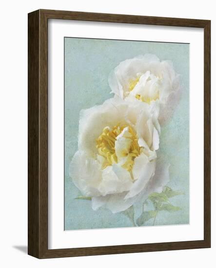 Aqua Floral III-Amy Melious-Framed Art Print