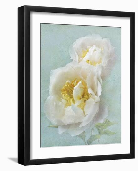 Aqua Floral III-Amy Melious-Framed Art Print