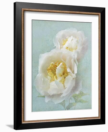 Aqua Floral III-Amy Melious-Framed Art Print