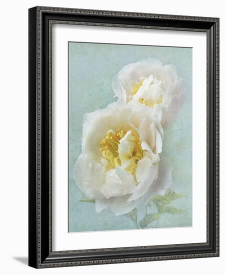 Aqua Floral III-Amy Melious-Framed Art Print