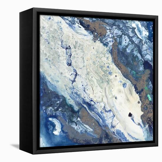 Aqua Flow I-Rikki Drotar-Framed Premier Image Canvas