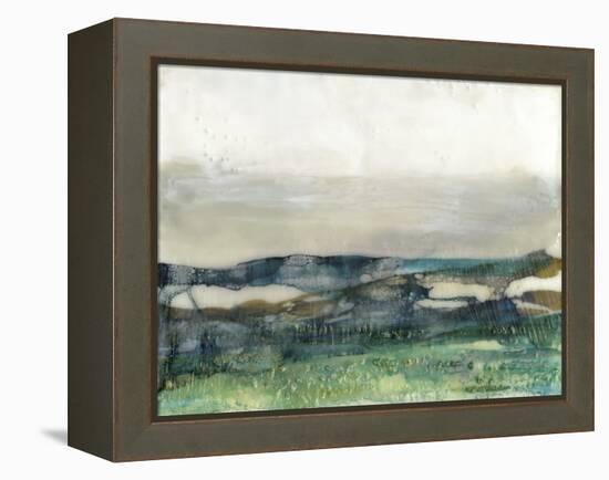 Aqua Hills I-Jennifer Goldberger-Framed Stretched Canvas