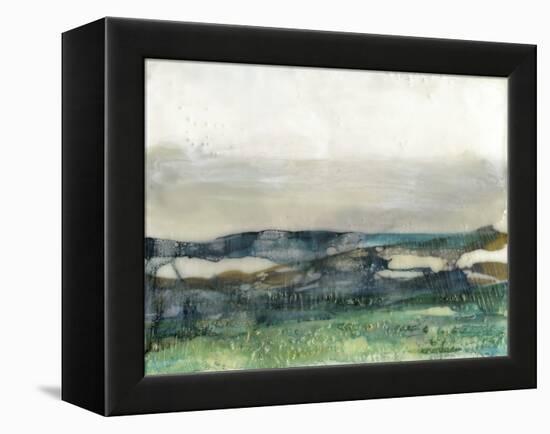 Aqua Hills I-Jennifer Goldberger-Framed Stretched Canvas