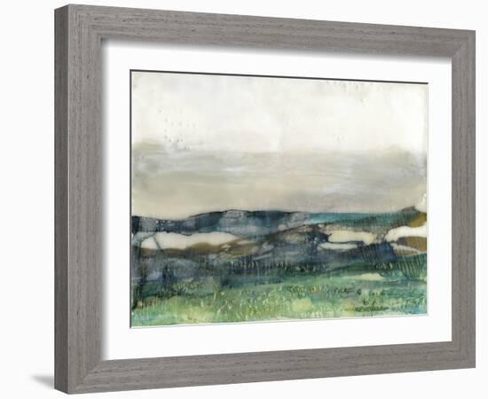 Aqua Hills I-Jennifer Goldberger-Framed Art Print