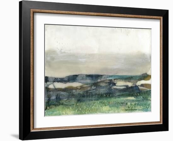 Aqua Hills I-Jennifer Goldberger-Framed Art Print