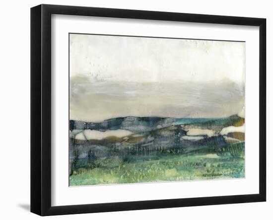 Aqua Hills I-Jennifer Goldberger-Framed Art Print