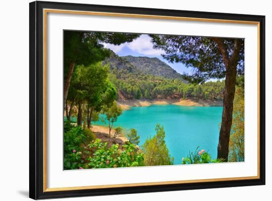 Aqua Lake-Neil Charles Roberts-Framed Photographic Print