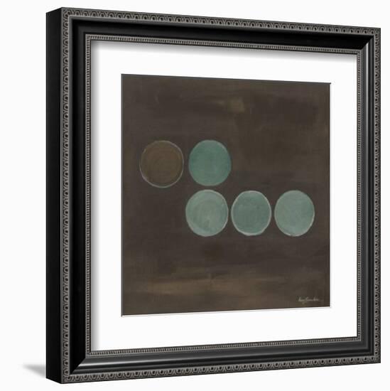 Aqua Lily Pads II-Karen Lorena Parker-Framed Art Print