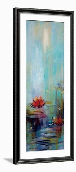 Aqua Lotus I-Karen Lorena Parker-Framed Art Print