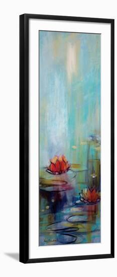 Aqua Lotus I-Karen Lorena Parker-Framed Art Print