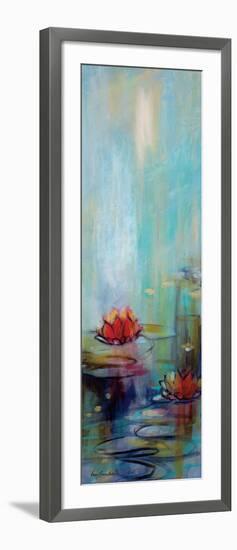 Aqua Lotus I-Karen Lorena Parker-Framed Art Print