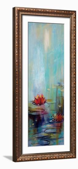 Aqua Lotus I-Karen Lorena Parker-Framed Art Print